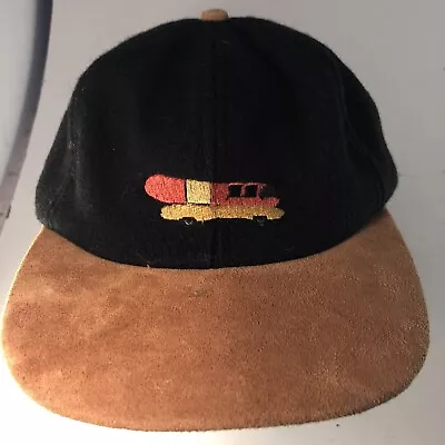 Vintage Oscar Mayer Wiener Mobile Suede Bill Snapback Hat Dad Cap • $27.99