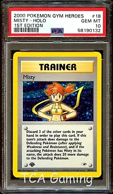 PSA 10 GEM MINT Misty 18/132 HOLO RARE 1st Edition Pokemon Card CS7-132 • $83