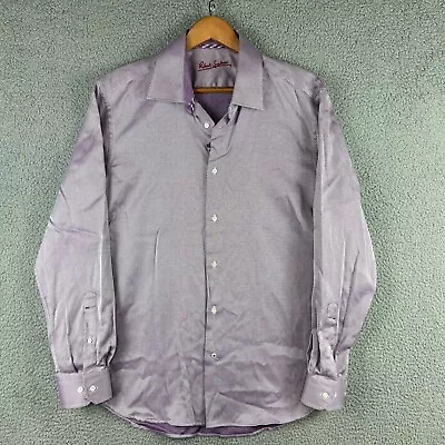 Robert Graham Shirt Mens L / XL 17 43 Purple Diamond Check Long Sleeve Button Up • $21.99