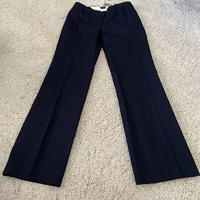 J Crew Pants Womens 6 Navy Blue CITY FIT Chino Straight Leg 100% Cotton NEW $118 • $49.95