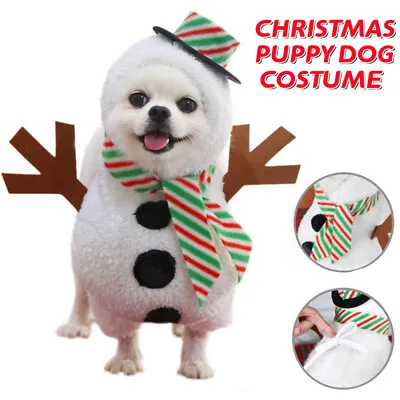 £8.54 • Buy Pet Dog Snowman Costume Skirt For Puppy Cats Christmas Party Clothes Outfit