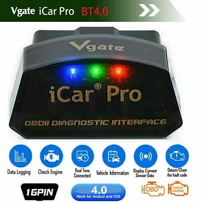 Vgate ICar Pro BLE 4.0 OBD2 Scanner For BMW BIMMERCODE Coding Reader Android&iOS • £22.99