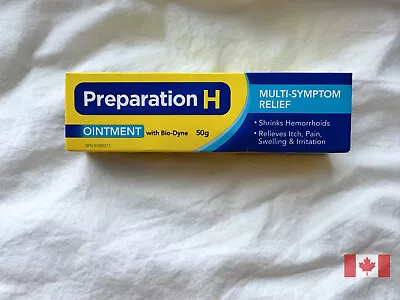 Canadian Preparation H Ointment Multi-Symptom With Bio-Dyne 50g Brand New In USA • $32.89