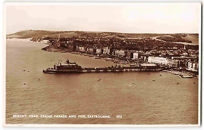 Eastbourne Sussex Beachy Head Grand Parade Pier - RPPC Postcard R02 • £3.95