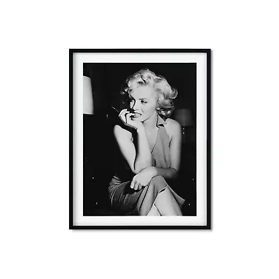 Marilyn Monroe Iconic Black And White Photo Movie Poster Print. • $84.50