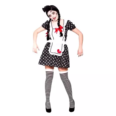 Ladies BROKEN DOLL Voodoo Zombie Halloween Fancy Dress Costume UK Sizes 6-28 • £5.95