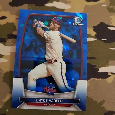 2023 Bowman Chrome Sapphire Bryce Harper Base Card Phillies • $5