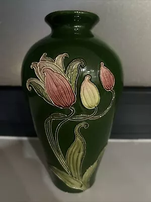 Julius Dressler - Art Nouveau Austria Art Pottery Vase 645 C.20cm Tall • £35