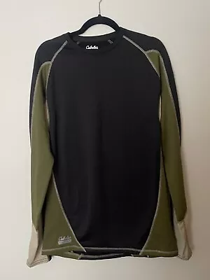 Cabela’s Men’s ECWCS Polartec Thermal Base Layer Shirt Size XLT Tall Black Green • $23