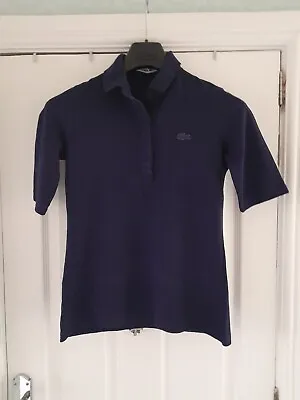 £16 • Buy Lacoste Women's Medium...Blue..Half Sleeve Polo Shirt Size 38..Blue Croc Motif
