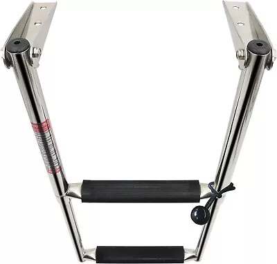 2 Step Stainless Steel Marine Boat Telescoping Ladder Upper Platform Swim Yacht • $37.90