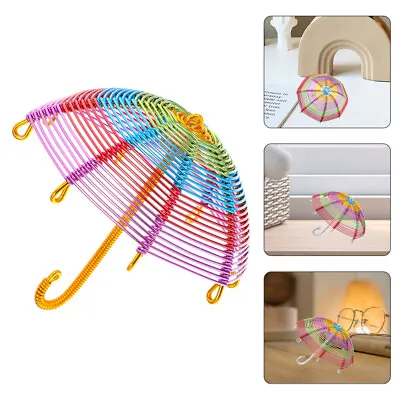  Small Umbrella Model Kids Umbrellas Sandy Beach Doll Toys Top Hat • £6.19