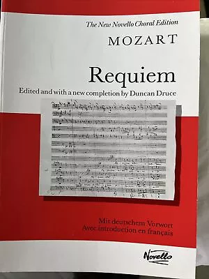 Mozart Requiem Vocal Score New Novello Not Used. • £0.99