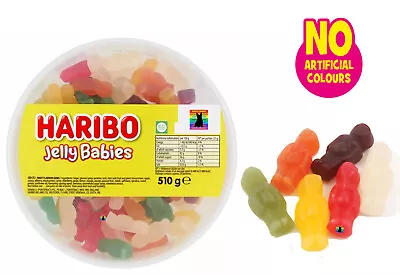 Haribo JELLY BABIES Sweets Full Retail Tub Jelly Gummy Candy HALLOWEEN CHRISTMAS • £3.25