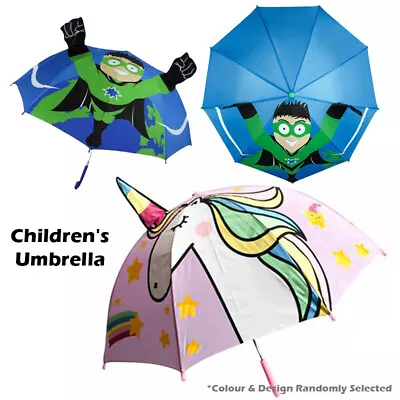 Children's Umbrella Cute Cartoon Animal Hero Umbrella For Children Kids AU NEW • $17.69