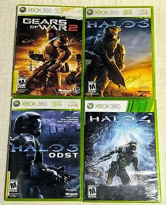 XBOX 360 Halo 3 Halo 3 ODST Halo 4 Gears Of War 2. With Manuals And Poster • $30