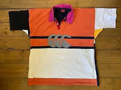 Vintage Canterbury Rugby Shirt Mens Uglies New Zealand 90s Colourblock 3XL • £39.99