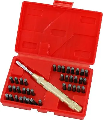 38pc Automatic Letter And Number Stamping Metal Punch Stamp Set Tool Kit 3mm • £13.99