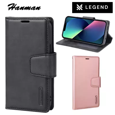 Hanman Flip Wallet Case With Card Slot And Stand IPhone 15 14 13 12 11 X SE 7 8 • $13.99