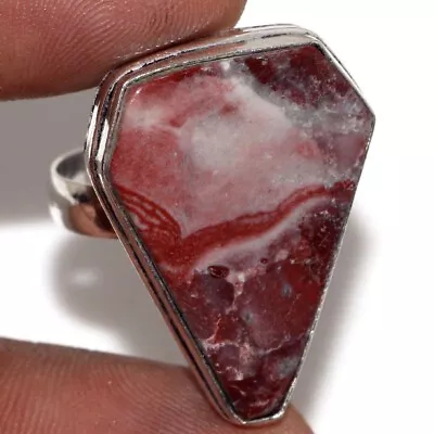 925 Silver Plated-Wave Dolomite Ethnic Gemstone Ring Jewelry US Size-7 MJ • $2.99