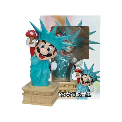 8  Super Mario Bros PVC Figure Toys Statue Of Liberty Mario Collection Model • $22.99