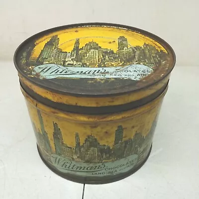 Vintage Whitmans Chocolates Land Sea And Air Metal Candy Tin Philadelphia Penn • $28.34