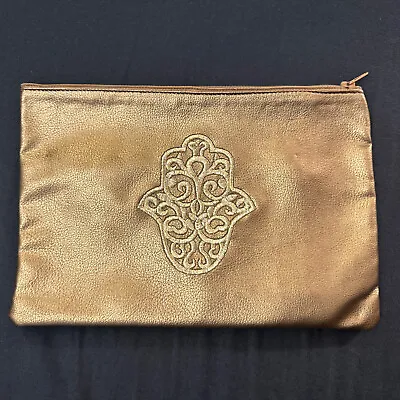 Moroccan Makeup Bag - Gold Large • $30