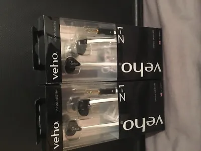  VEHO 360° Z-1 Z1 Stereo Noise Isolating Earbuds Flex Anti Tangle Cord Earphones • £8.99