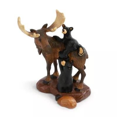 $24.99 • Buy Black Bear By Jeff Fleming Bearfoots  All Aboard  Moose Rustic Cabin Mini