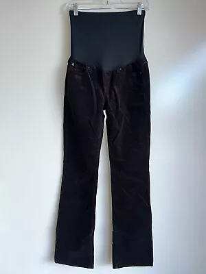 GAP Maternity Black Perfect Bootcut Corduroy Over The Belly Pants Size 26r • $11.99