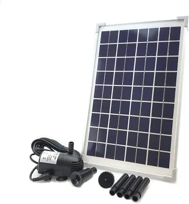 AEO Solar Water Pump KIT: DC Brushless 196GpH Water Pump W/ 10W Solar Panel • $89