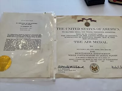 Vietnam War Air Medal Certificates  Early MACV 1965 Major • $106.25
