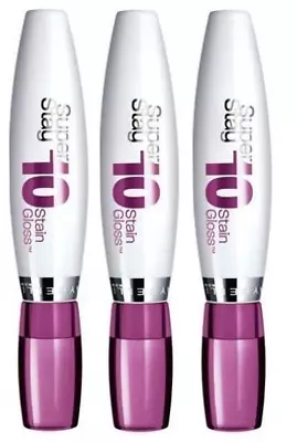 Maybelline Superstay 10 Hour Stain Gloss Luxurious Lilac 0.35 Oz (3 Pack) • $9.75