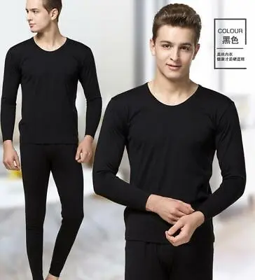 100% Pure 6A+ Silk Men's Base Layer Long Johns Warm Thermal Underwear Set 3XL • $75.99