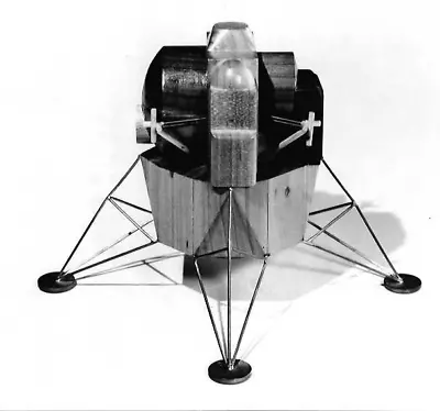 B&w NASA Photo Showing A Prototype Of The Lunar Module From Around 1963 • $295