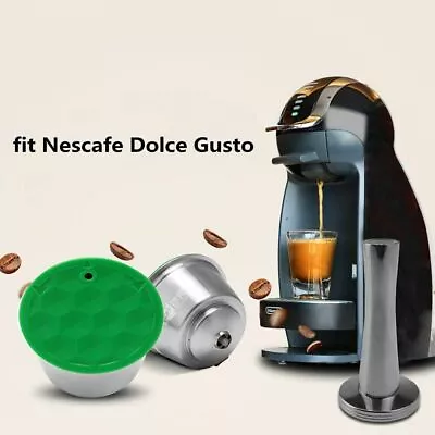 Steel Reusable Refillable Coffee Pod Capsule Tamper For Dolce Gusto Machine • $14.99