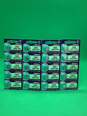 20 X Sony 399 395 Cell Battery Watch Mercury Free Silver Oxide SR927W SR927SW • £8.13