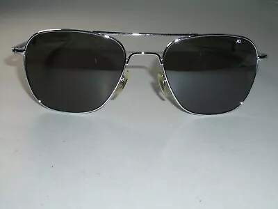 55[]20mm AMERICAN OPTICAL USA SHINY CHROME UV CRYSTAL ORIGINAL PILOT SUNGLASSES • $249.99