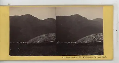Mt Adams From Mt Washington Carriage Road White Mountains NH Stereoview C1870 • $24
