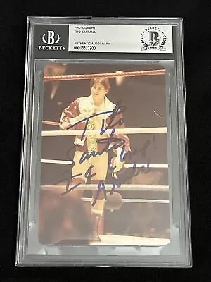 Tito Santana Signed Autographed Vintage 3.5x5 Inch Photo Beckett Bas Authentic • $44.95