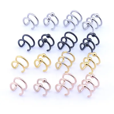 EAR CUFF Helix Cartilage Ear Ring Fake Clip On Cuff Wrap Upper Closure Ring • £1.99