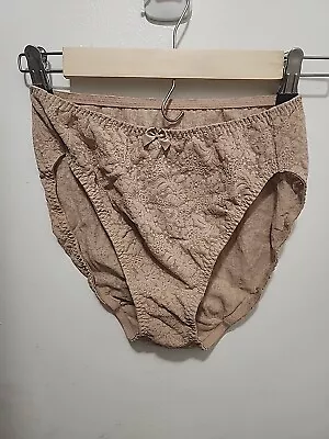 Vintage All Lace Stretch Sparkly High Leg Brief Panties Wacoal Size L • $5