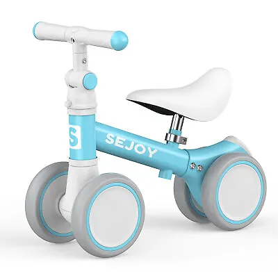 SEJOY Baby Balance Bike 4Wheels Toddler First Bike No Pedal Infant Walker Riding • £23.79