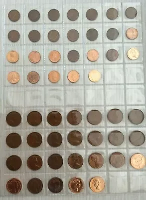 1966 - 1991     1 Cent And 2 Cent Coin Collection - 52 Coins • $69.95