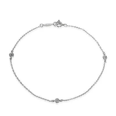 Tiffany & Co. Elsa Peretti Diamond By The Yard Bracelet In Platinum 0.15 CTW • $1350