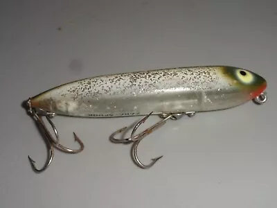 Vintage Fishing Lure Heddon Original Zara Spook Series #9255ss Silver Flitter • $4.99