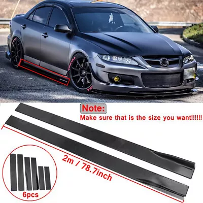 78.7  Side Skirts Extension Rocker Panel Body Kits For 2007-2009 Mazda Speed 3 • $75.08