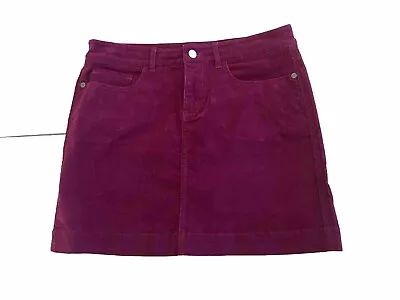 NWOT MOUNTAIN KHAKIS Magenta Dark Pink Corduroy Knee Length Pencil Skirt Size 6 • $22