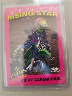 RICKY CARMICHAEL ROOKIE CARD MX SX MOTOCROSS 1992 Hi Flyers #30 SUPERCROSS Gncc • $20