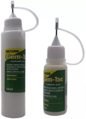 Gem-Tac Glue Needle Precision Tip Bottle Clothing Fashion Jewelry 30ml Get 10ml • $30.13